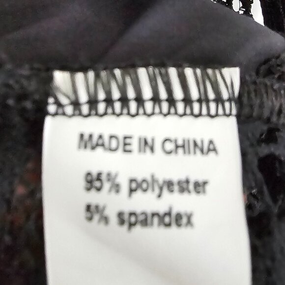 Black Floral Lace Backless Tank Goth Boho Romantic Coquette Retro Club M - Picture 8 of 10